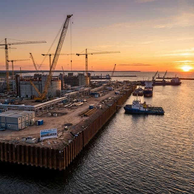 Мост через реку Лугу — забивка ЖБ свай